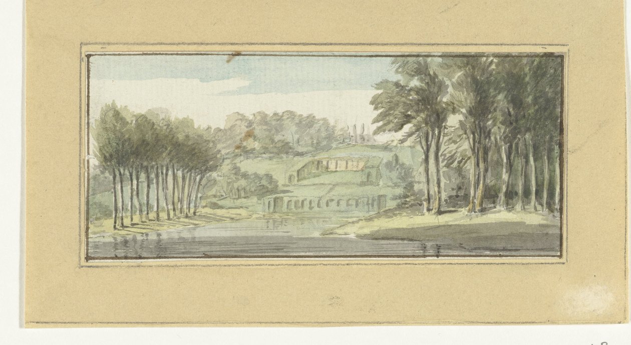 Paesaggio con acqua in primo piano da Pieter Gaal