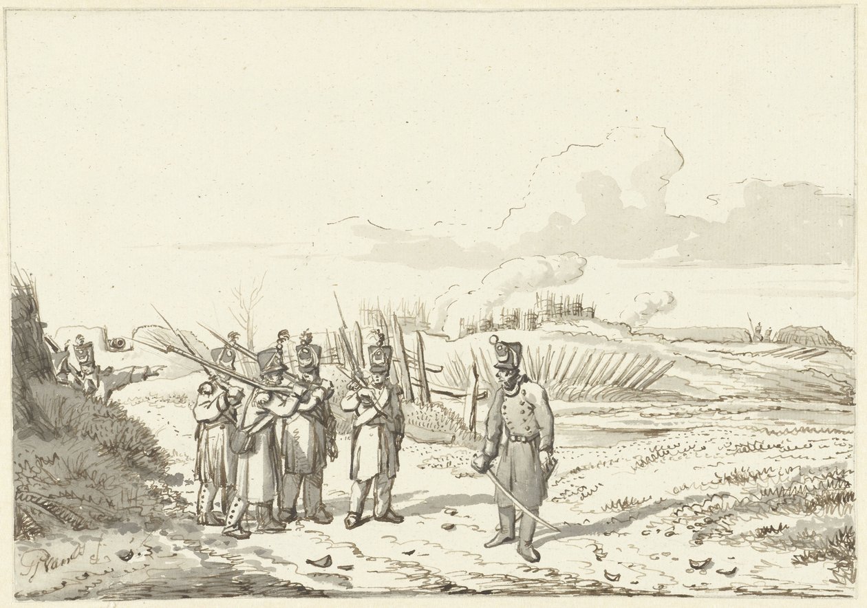 Una pattuglia in movimento, 1813-1814 da Pieter Gerardus van Os (signed by artist)