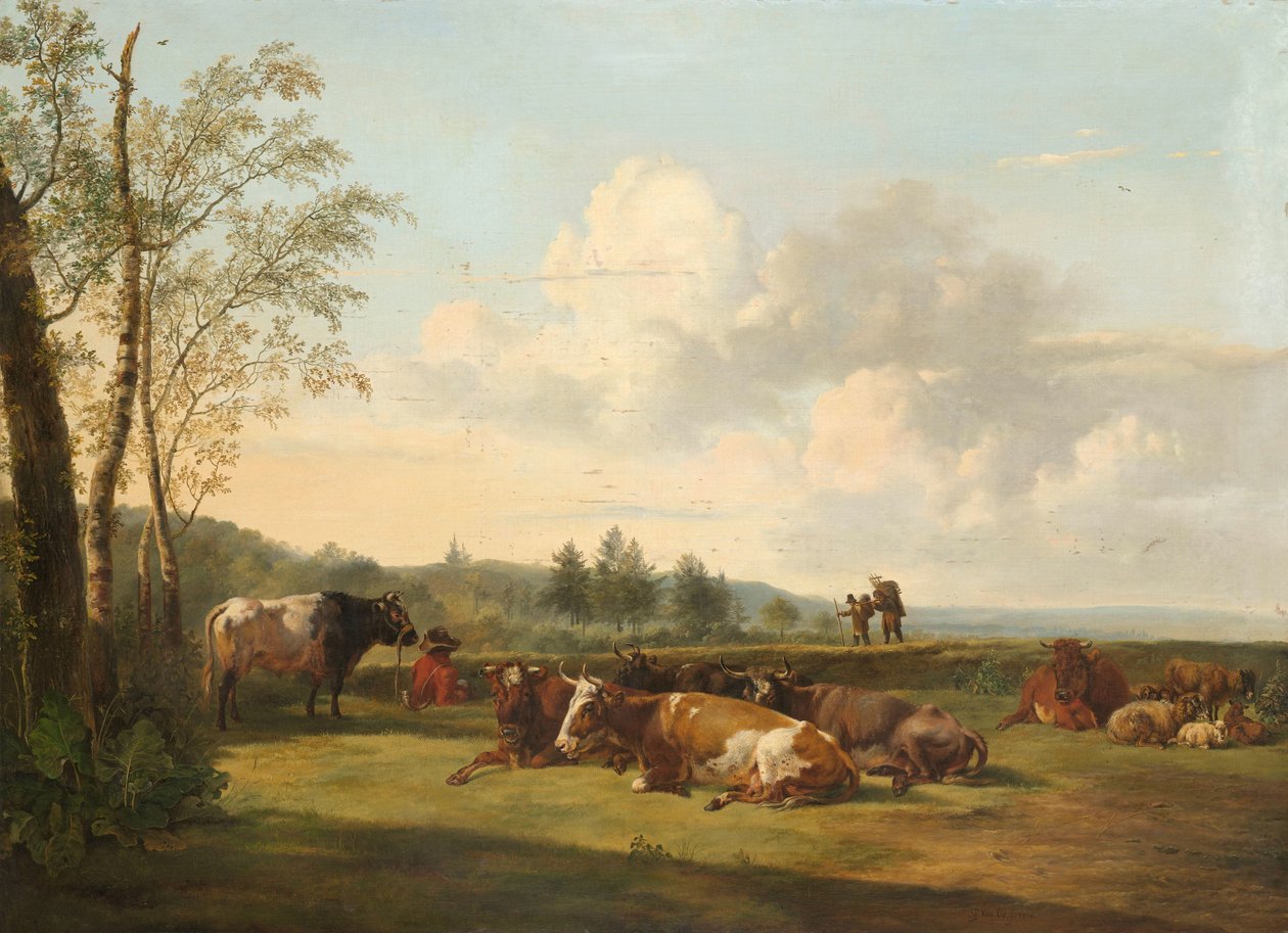 Paesaggio con bestiame da Pieter Gerardus van Os