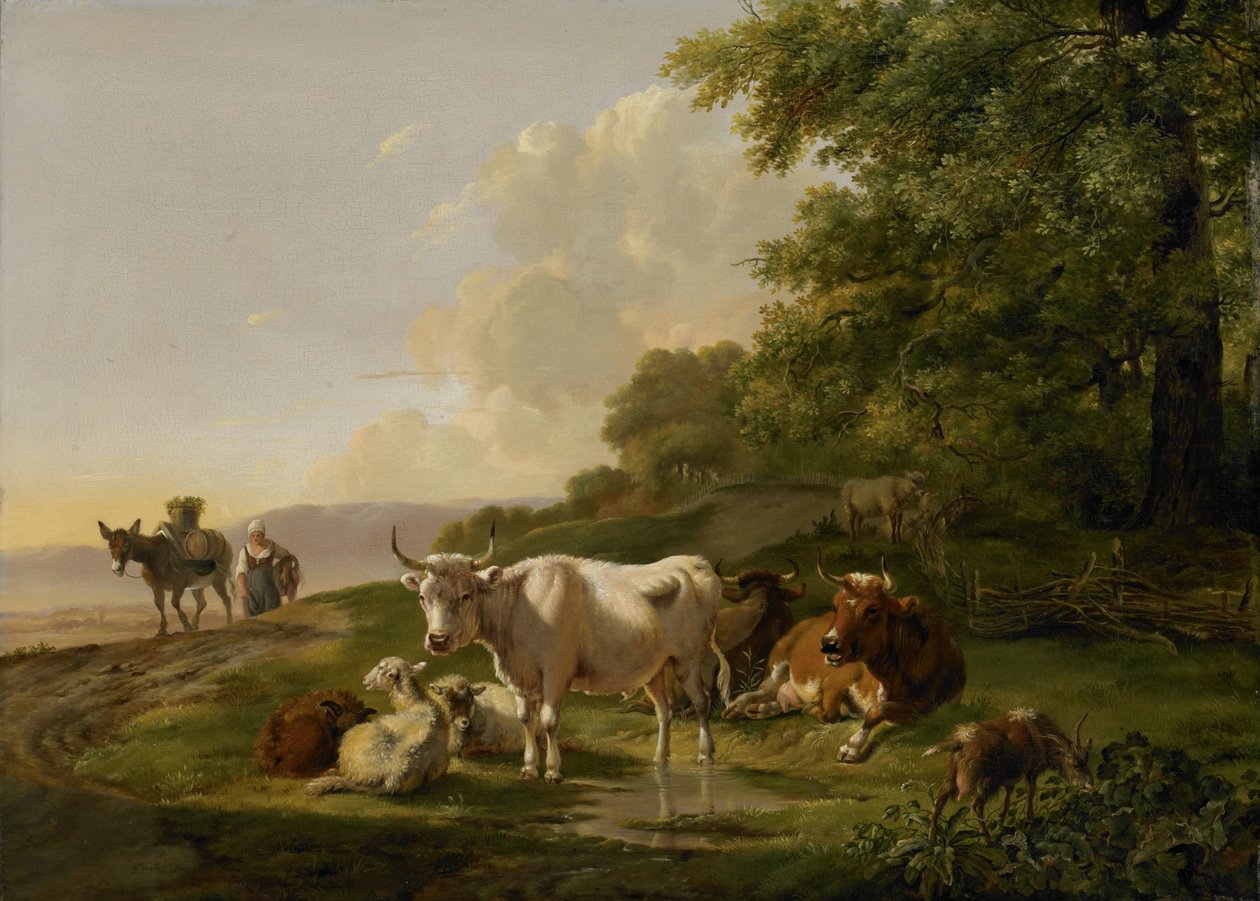 Paesaggio con bestiame da Pieter Gerardus van Os