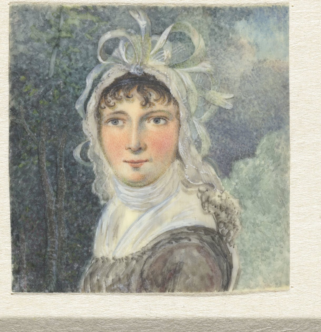 Ritratto di donna con un berretto con fiocchi da Pieter Gerardus van Os