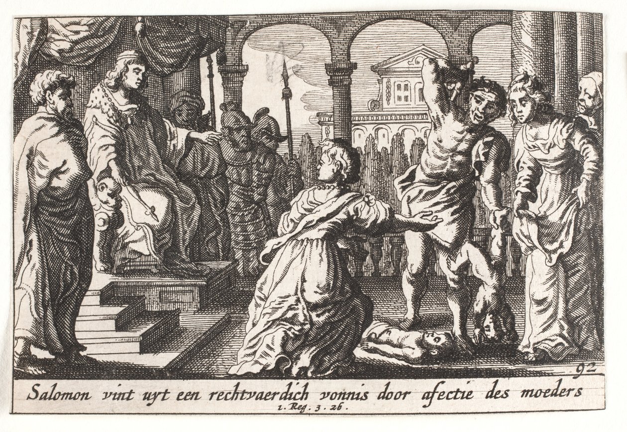 Il giudizio di Salomone da Pieter Hendriksz. Schut