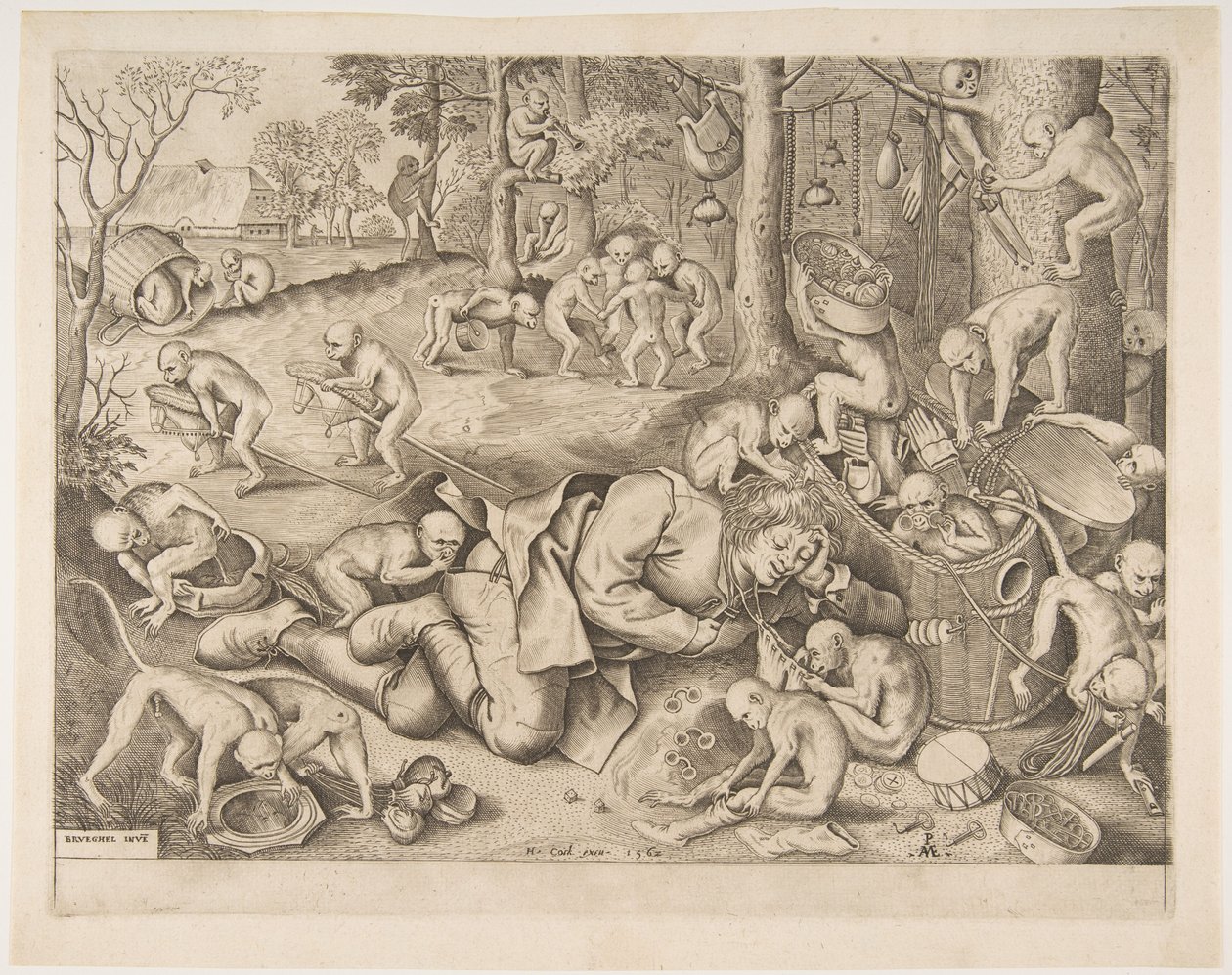 Il mercante derubato dalle scimmie da Pieter Heyden van der