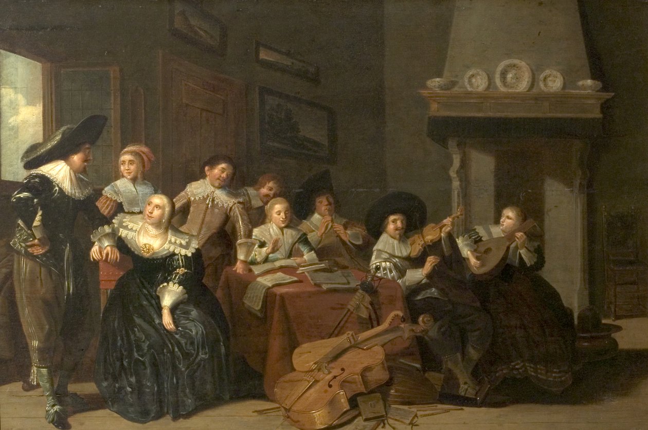 La festa musicale da Pieter Jacobsz (attr.to) Codde
