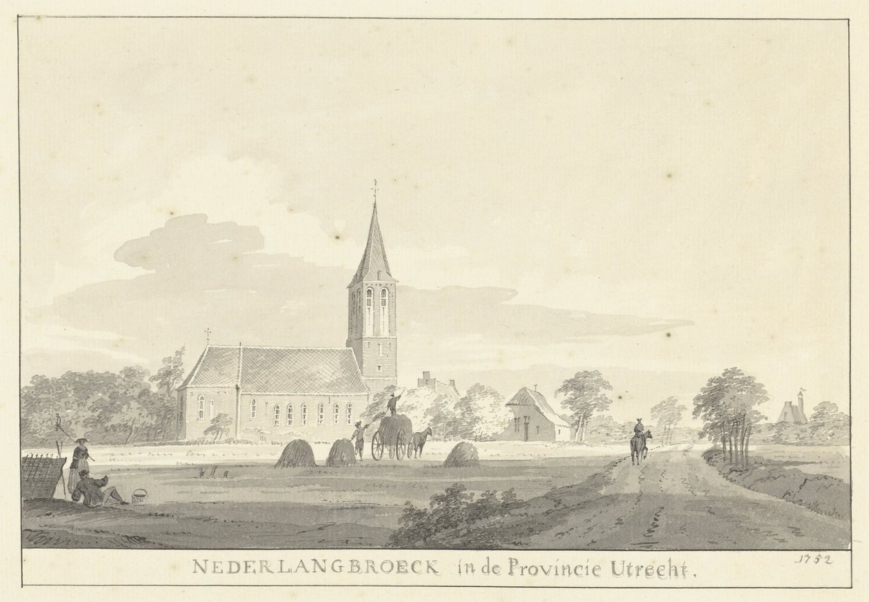 Veduta del villaggio di Nederlangbroek da Pieter Jan van Liender