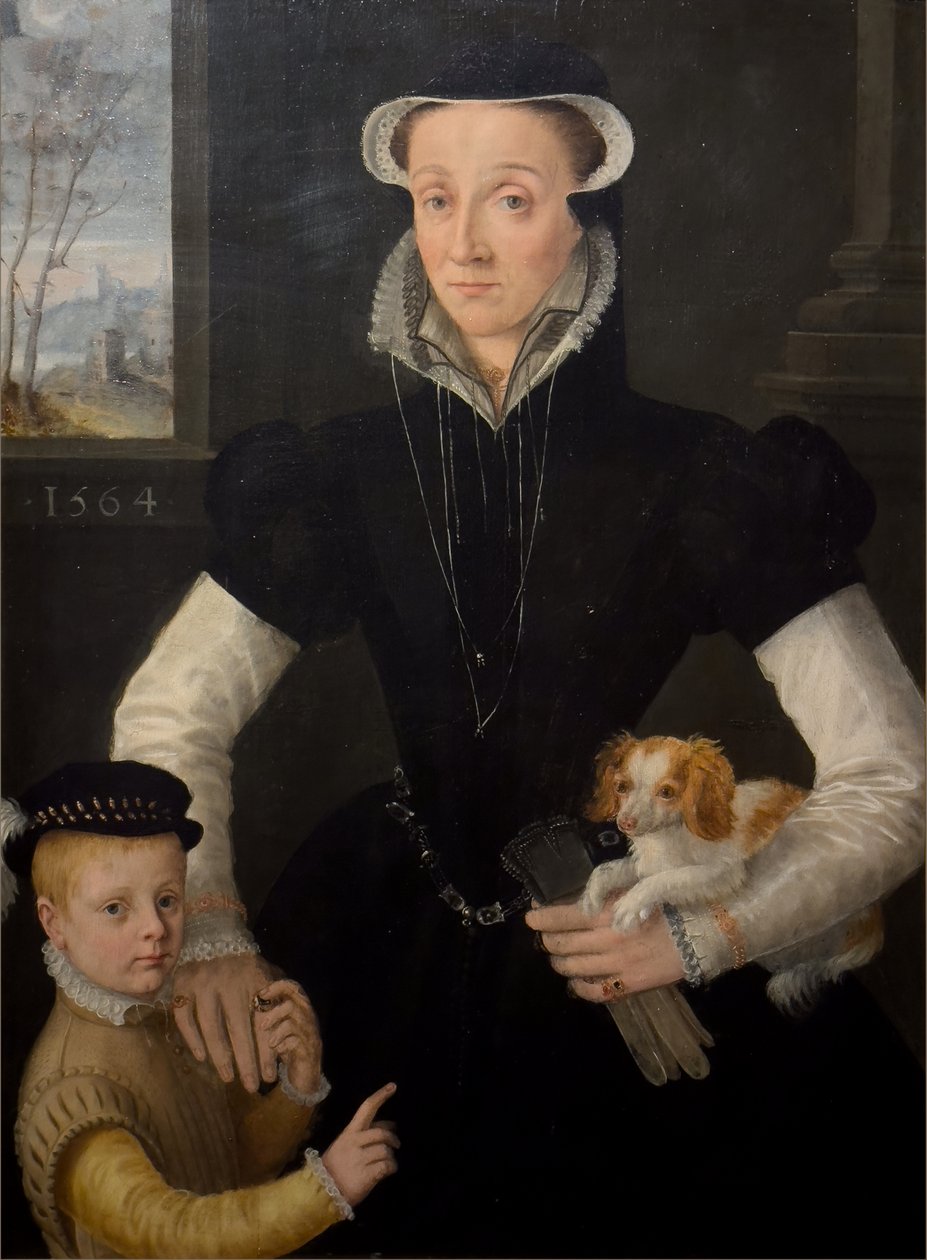 Vedova con il figlio da Pieter Jansz. (manner of) Pourbus