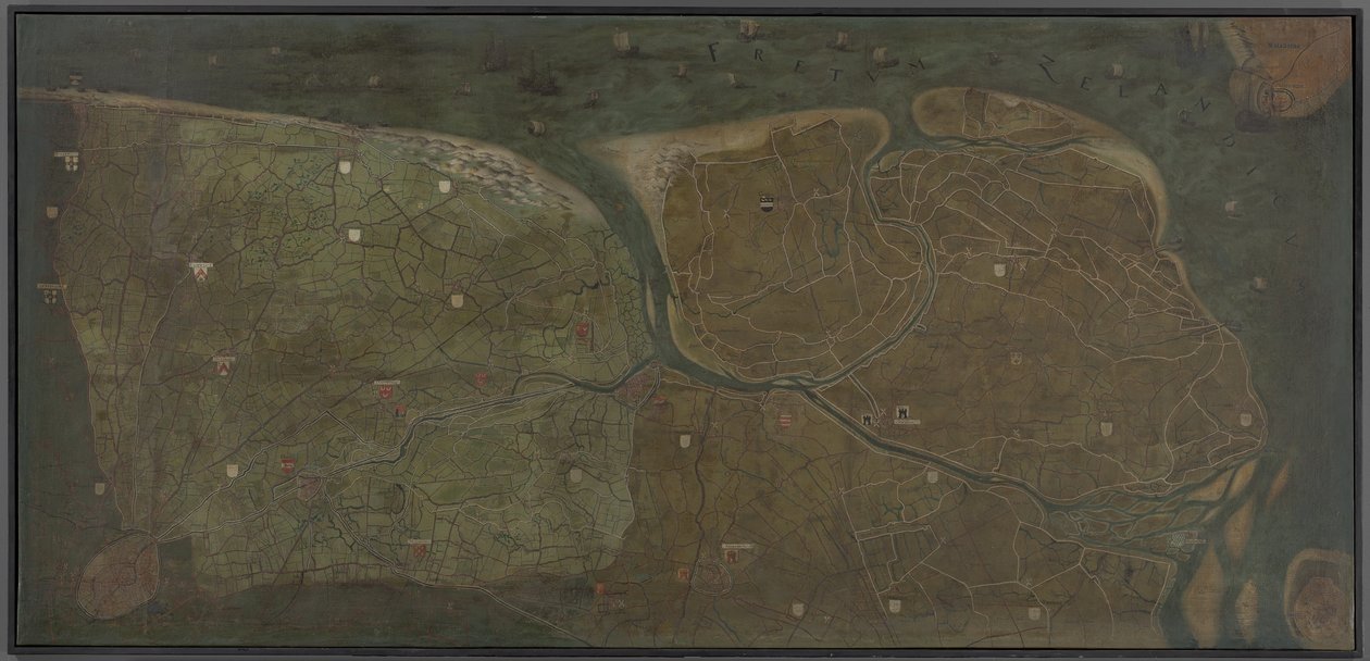 Mappa di Brugse Vrije da Pieter Jansz. Pourbus