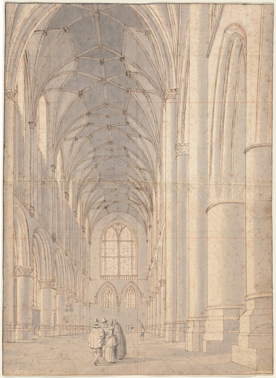 Interno della chiesa di San Bavone, Haarlem da Pieter Jansz Saenredam