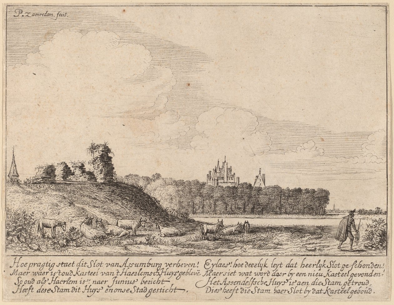 Rovine del castello di Assemburg da Pieter Jansz Saenredam