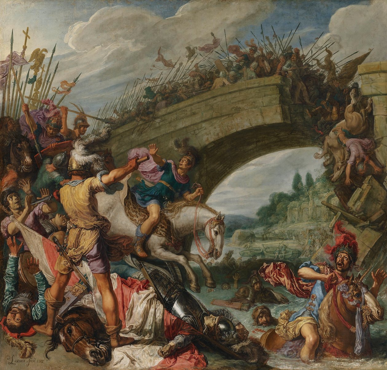 Battaglia tra Costantino e Massenzio da Pieter Lastman