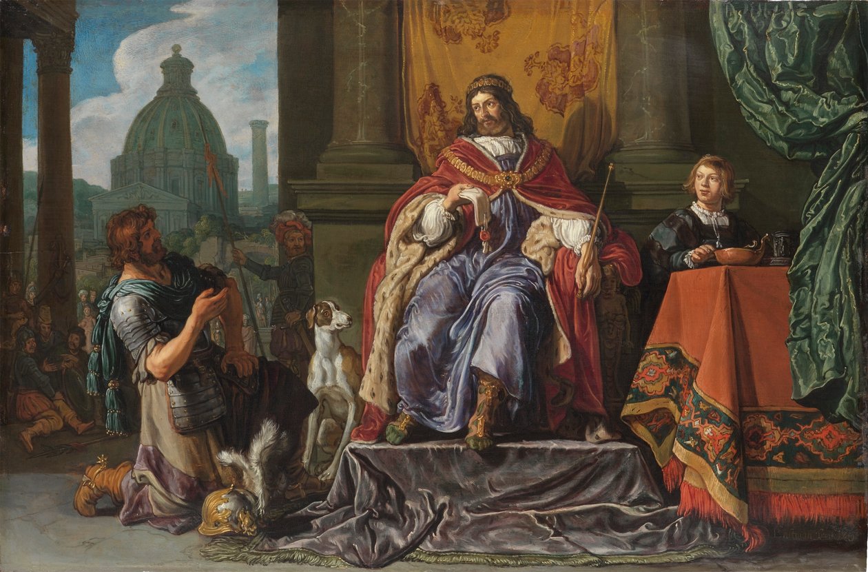 Davide consegna a Uria una lettera per Joab da Pieter Lastman