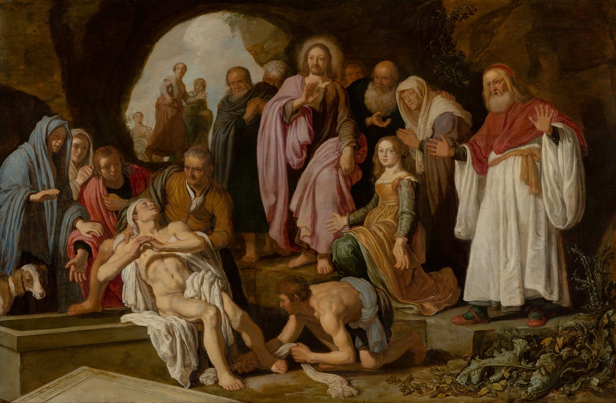 La resurrezione di Lazzaro da Pieter Lastman
