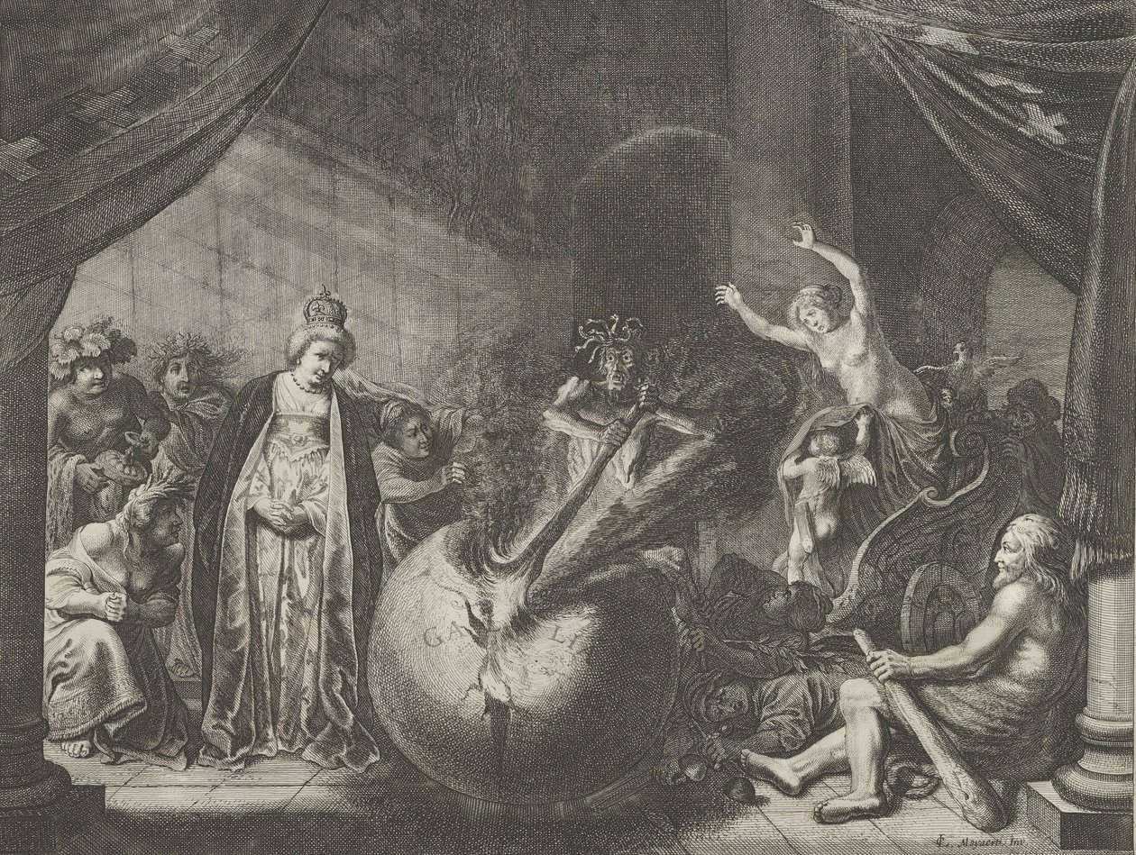 Tavola 9: Allegoria sulla discordia in Francia, da Caspar Barlaeus, Medicea Hospes, 1638 da Pieter Nolpe