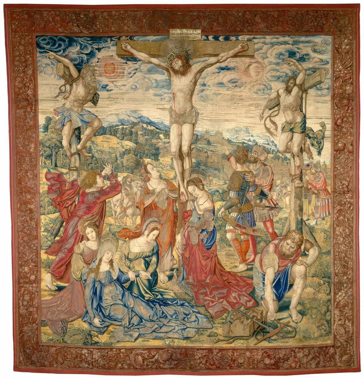 La crocifissione da Pieter Pannemaker I after Bernard van Orley