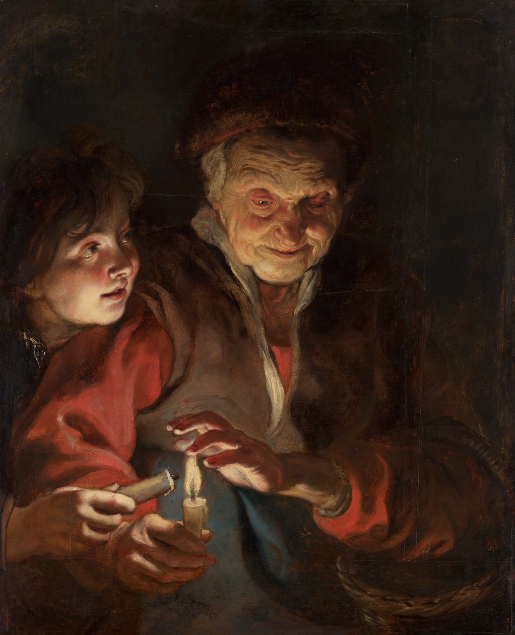 Vecchia donna e ragazzo con candele da Pieter Paul Rubens