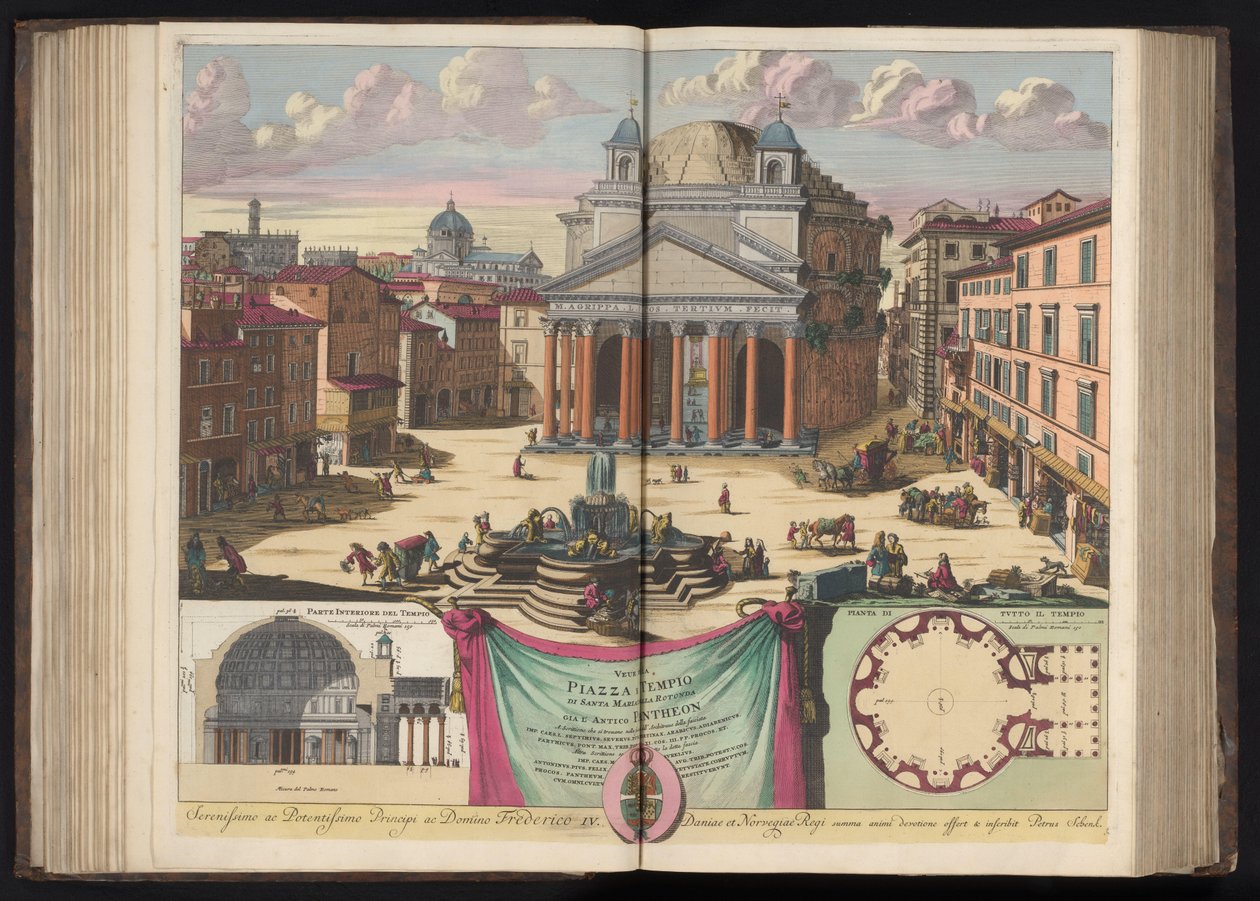 Pantheon a Roma (Veduta della Piazza e del Tempio di Santa Maria della Rotonda, già l