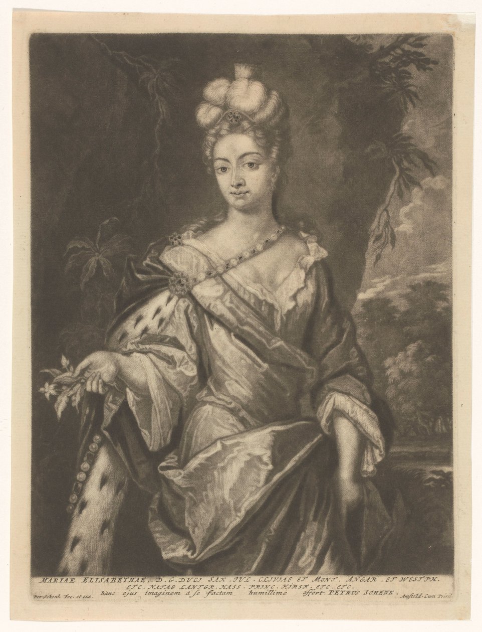 Ritratto di Maria Elisabetta von Hessen-Darmstadt da Pieter Schenk (I)