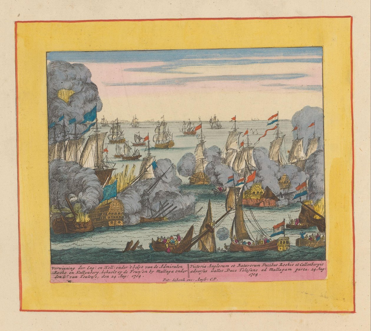 Battaglia navale a Malaga, 1704 da Pieter Schenk (I)