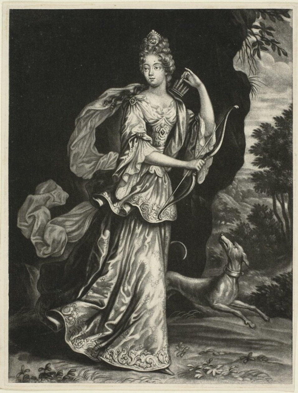 Anne Catharine Mouy, contessa di Broglia, nel ruolo della dea Diana da Pieter Schenk