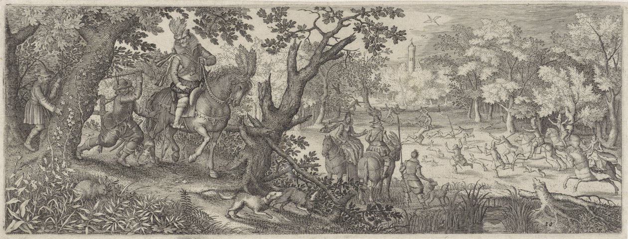 Caccia ai conigli (Scene di caccia) da Pieter Serwouters