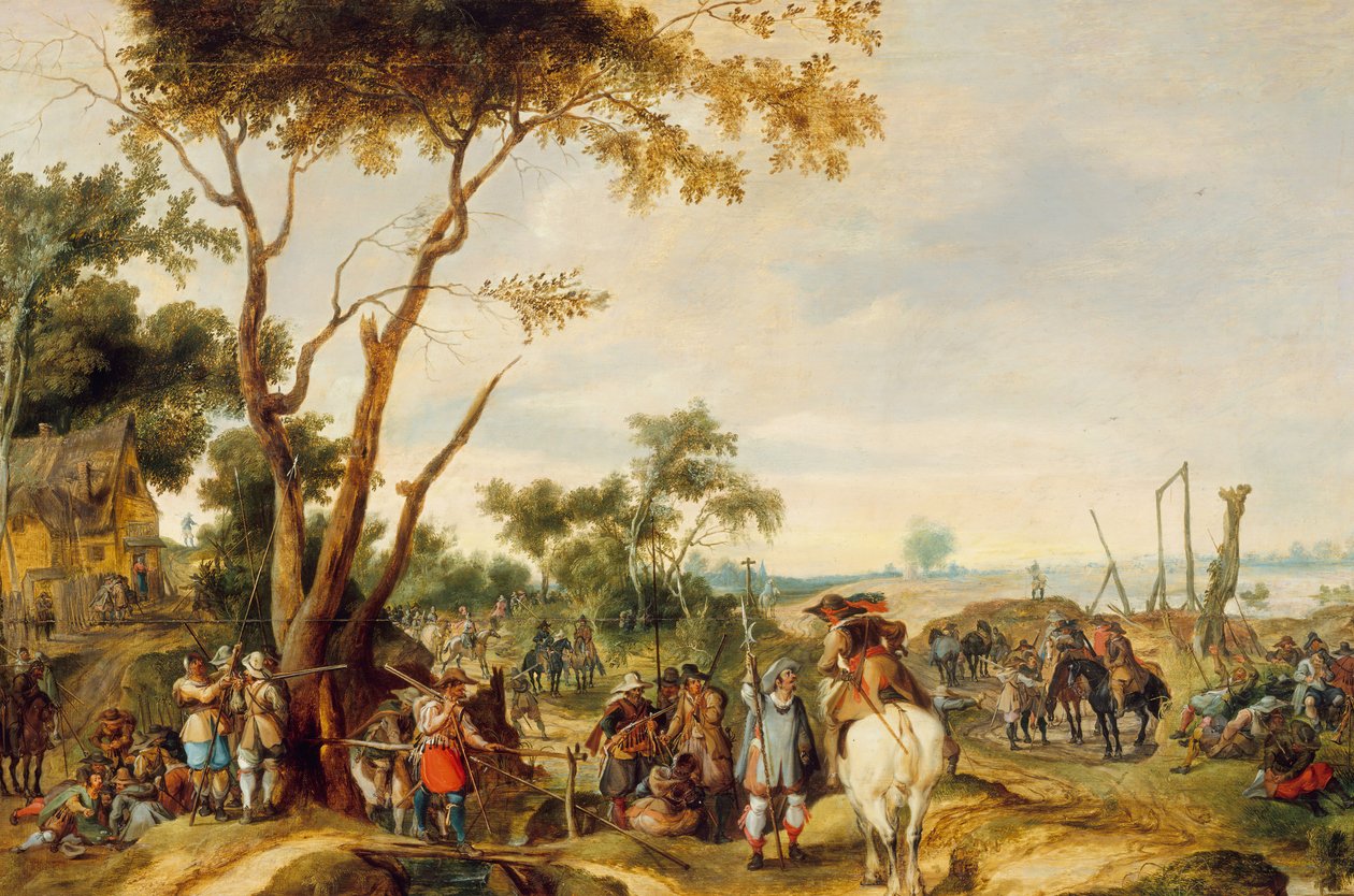 Soldati accampati da Pieter Snayers