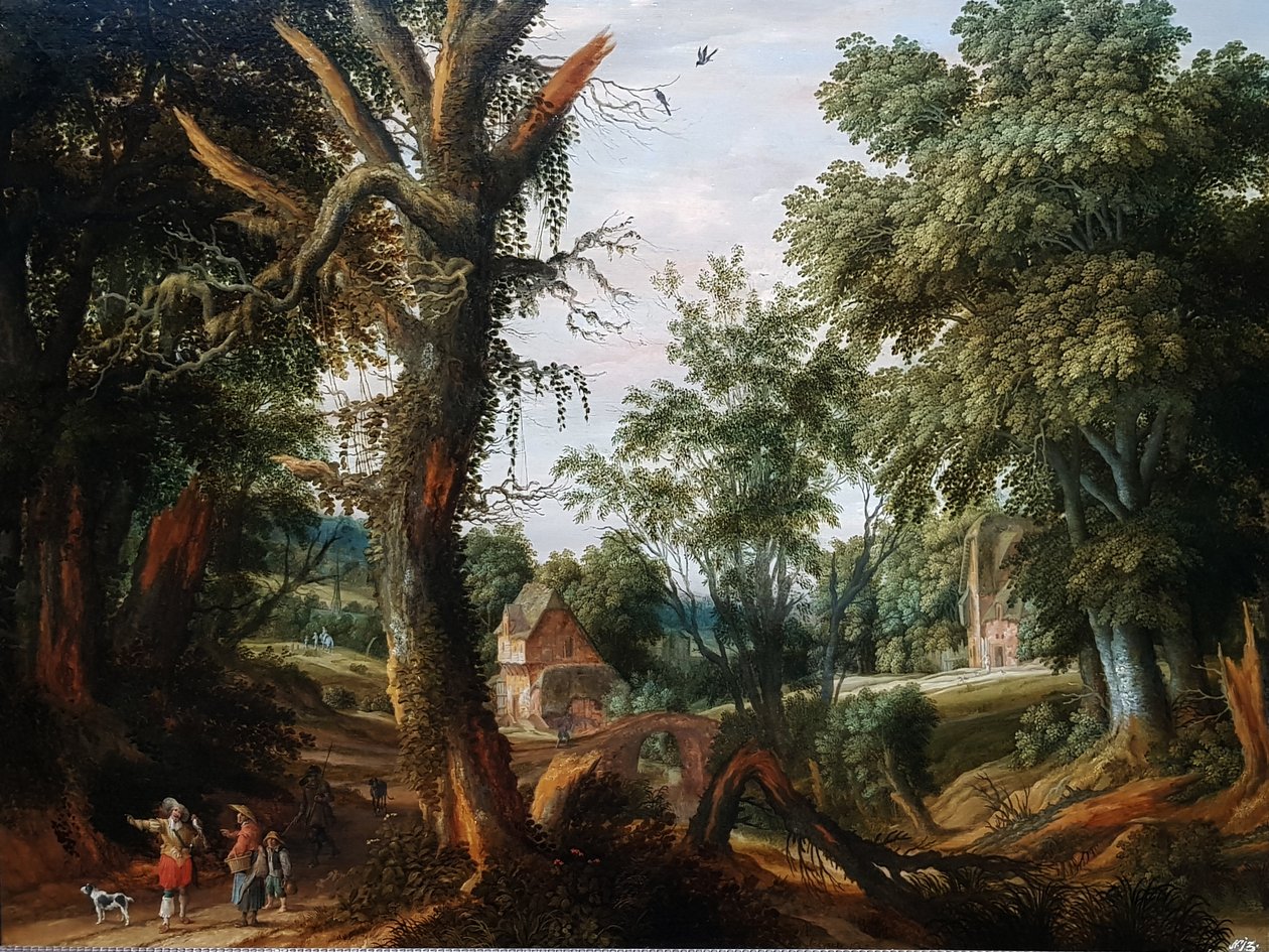 Paesaggio boscoso con figure da Pieter Stalpaert