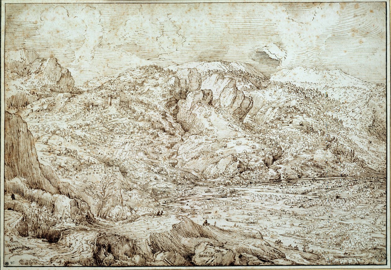 Paesaggio delle Alpi da Pieter Bruegel the Elder