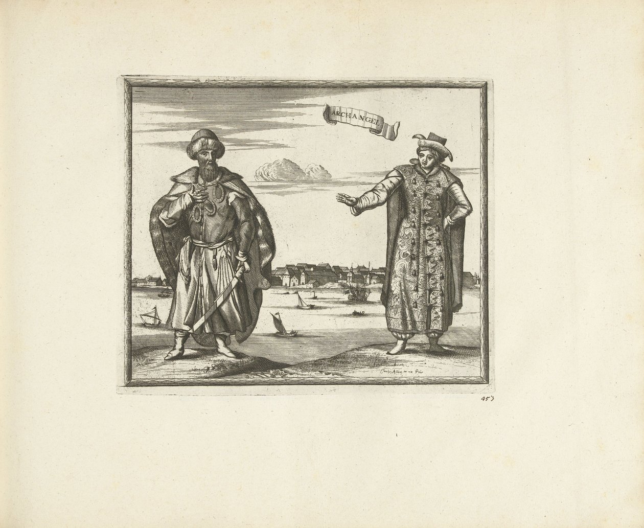 Abitanti di Arkhangelsk, 1726 da Pieter Van der Aa