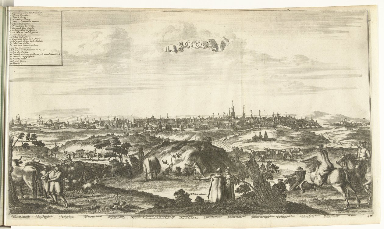 Veduta di Mosca, 1726 da Pieter Van der Aa