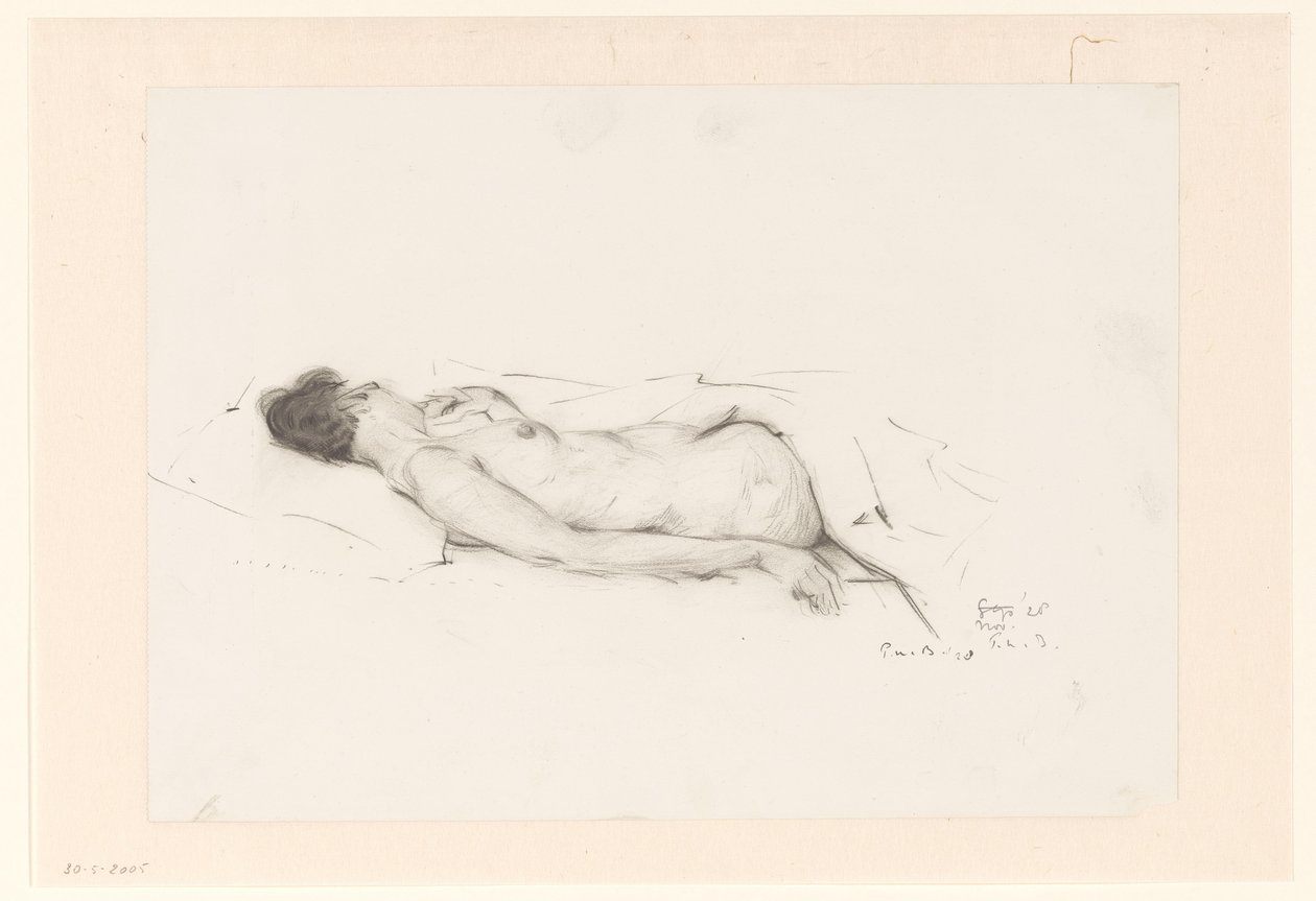 Nudo sdraiato da Pieter Willem van Baarsel