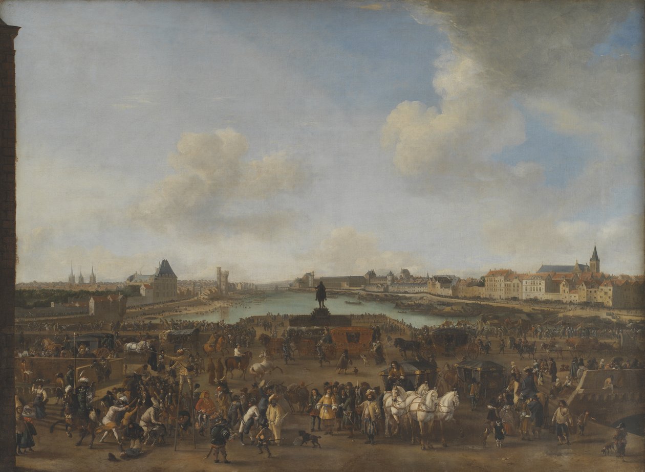 Veduta di Parigi vista da Place Dauphine da Pieter Wouwerman