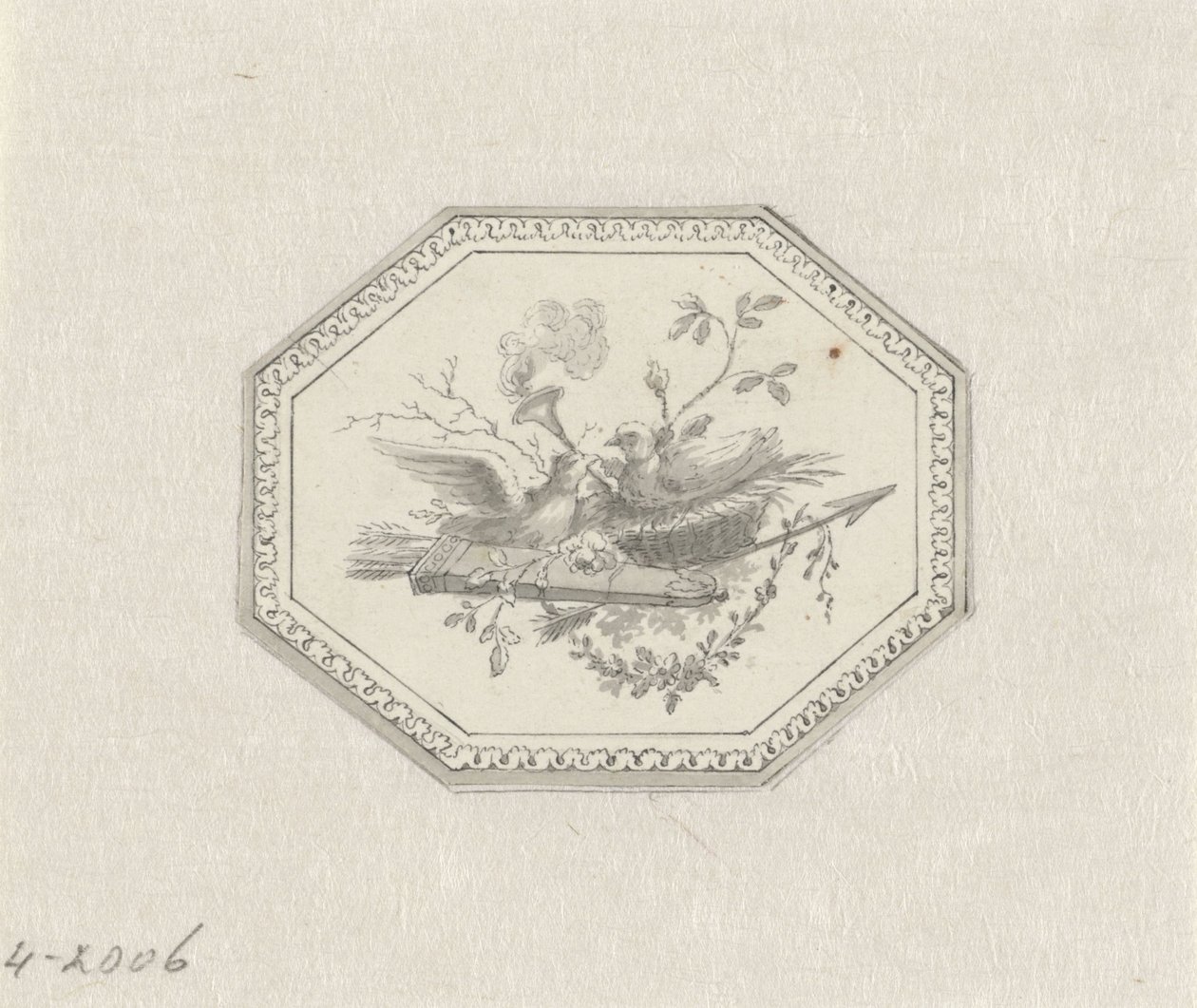Vignetta con natura morta con frutta da Pieter de Goeje