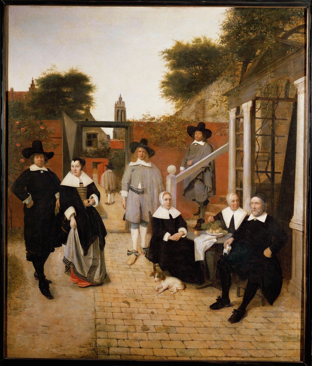 Una famiglia olandese (olio su tela) da Pieter de Hooch