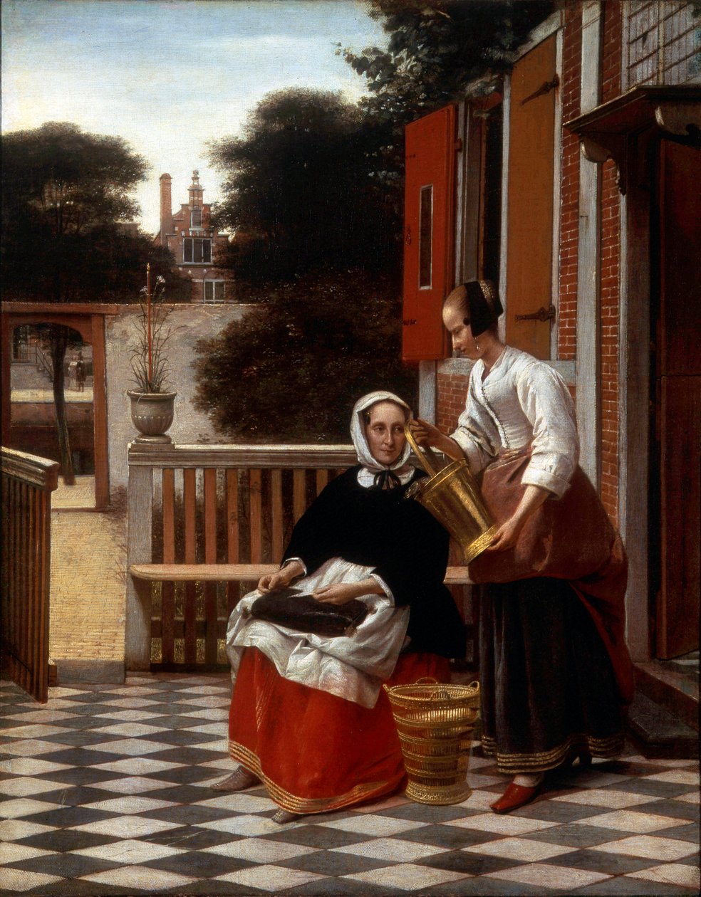 Una padrona e la sua cameriera, 1660 da Pieter de Hooch
