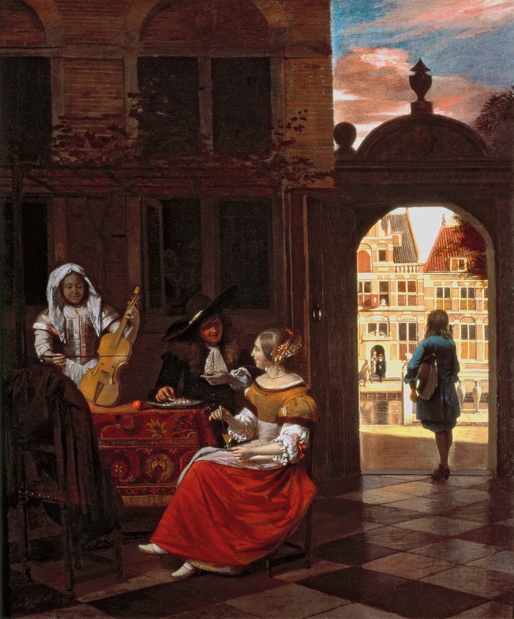 Una festa musicale, 1677 da Pieter de Hooch