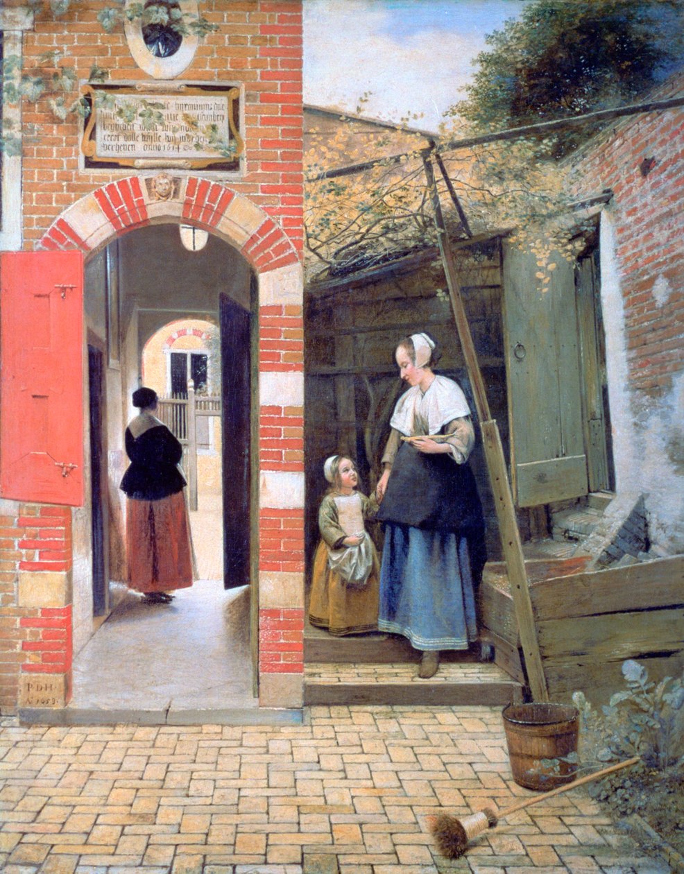Cortile di una casa a Delft, 1658 da Pieter de Hooch