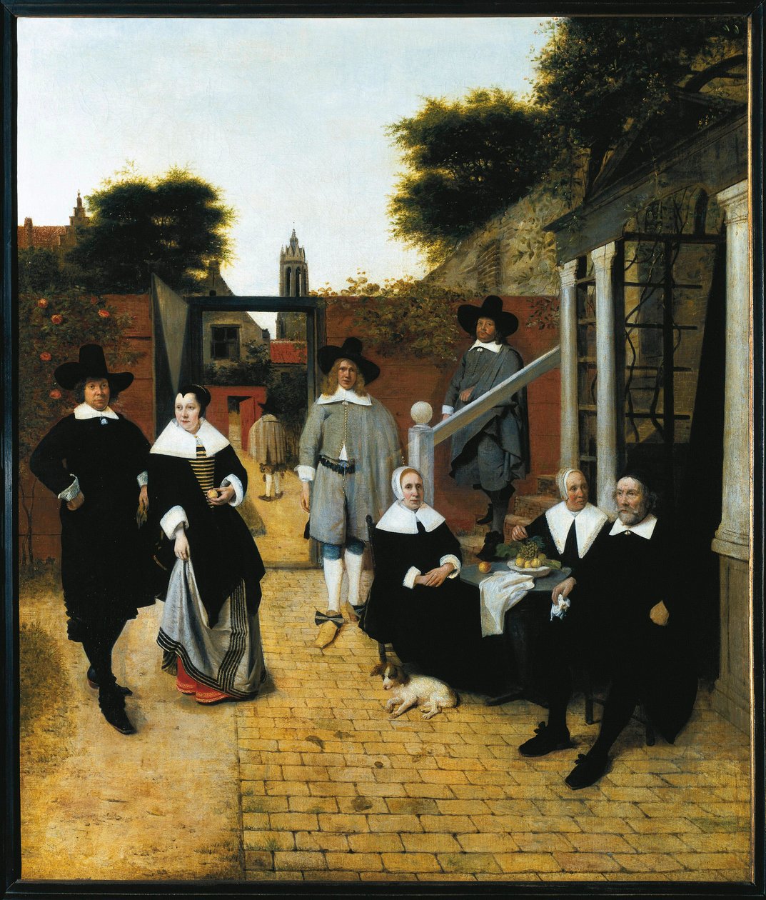 Ritratto di gruppo di una famiglia borghese di Delft da Pieter de Hooch