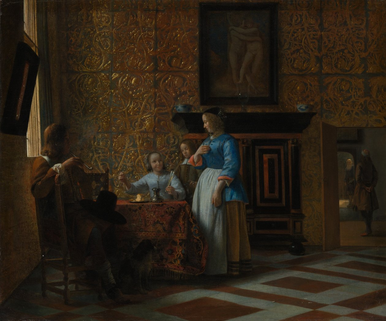 Tempo libero in un ambiente elegante da Pieter de Hooch