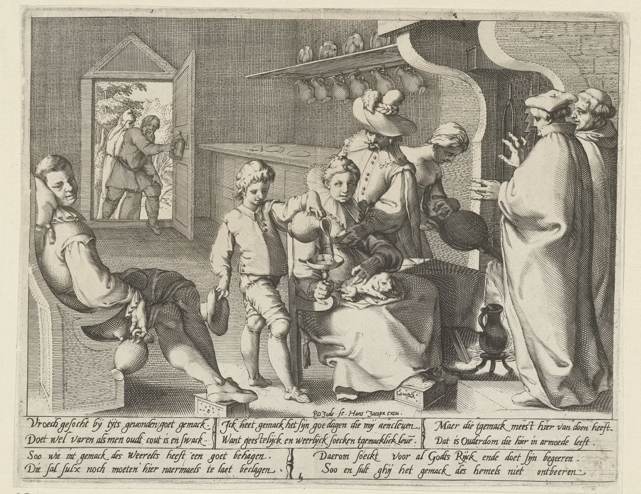 Allegoria della pigrizia da Pieter de Jode (I)