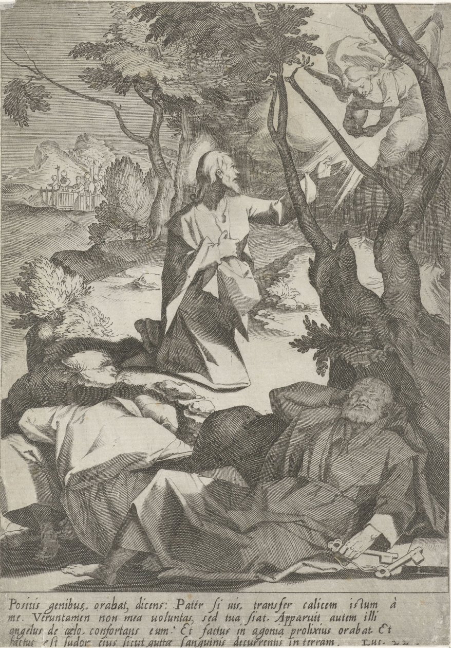Cristo nel giardino del Getsemani da Pieter de Jode (I)
