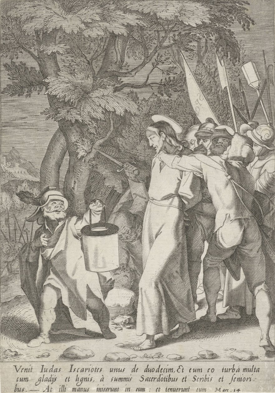 Cattura di Cristo (Passione di Cristo) da Pieter de Jode (I)