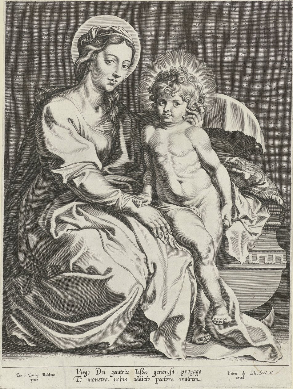 Maria con Bambino Gesù vicino alla culla da Pieter de Jode (I)