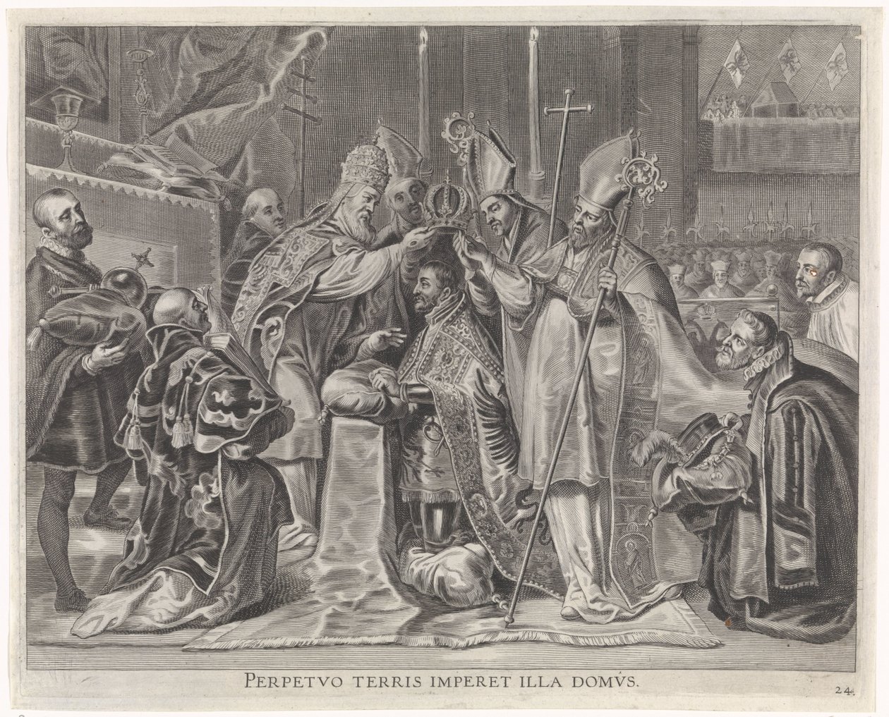 Carlo V incoronato imperatore dal papa da Pieter de Jode (II)