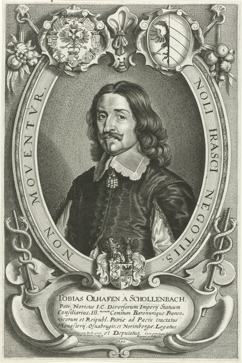 Ritratto di Tobias Oelhafen von Schöllenbach (serie Celeberrimi Legati) da Pieter de Jode (II)