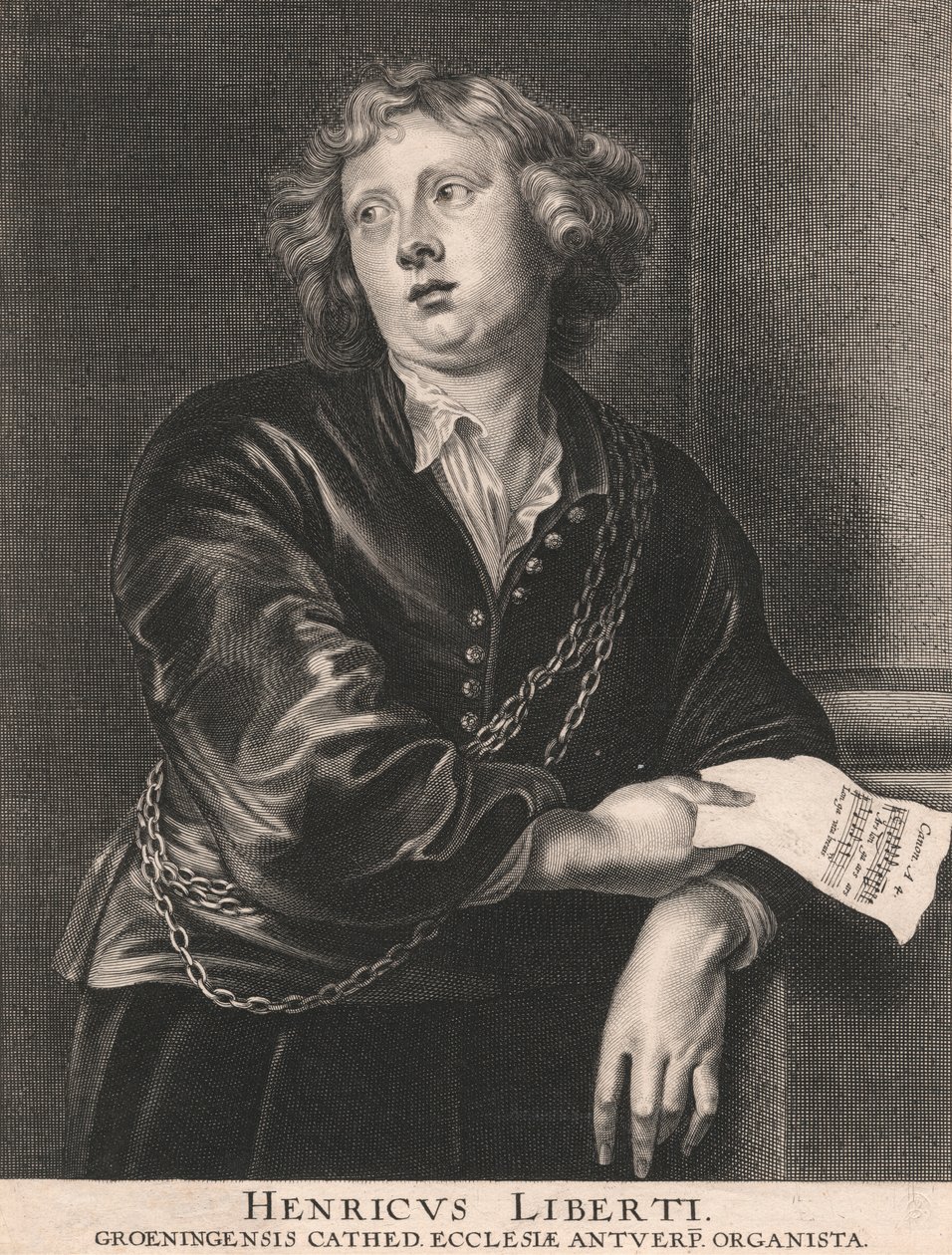 Henricus Liberti, organista della cattedrale di Groeningensis Ecclesiæ Antuerp. da Pieter de Jode