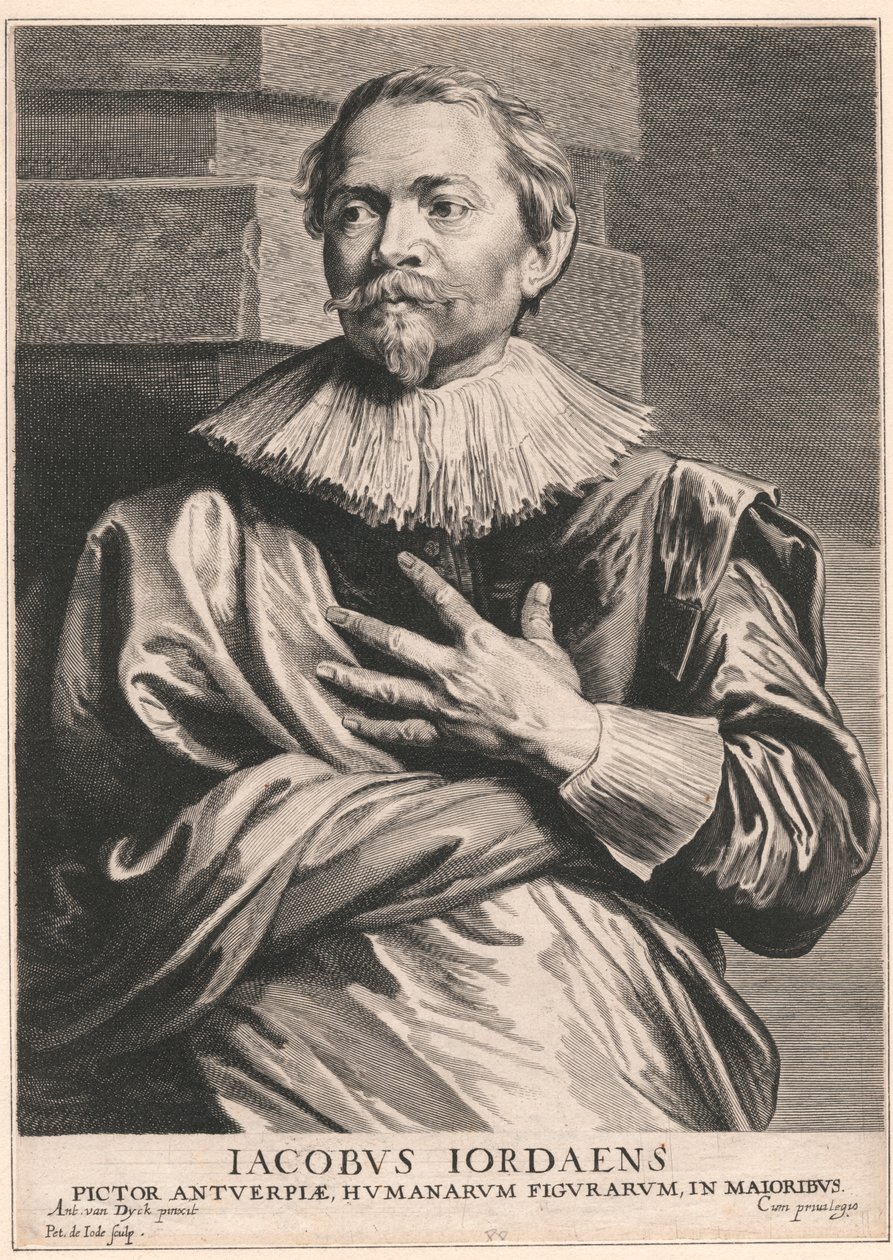Jacobus Jordaens, Pictor Antuerpiæ, Humanarum Figurarum, in Majoribus da Pieter de Jode