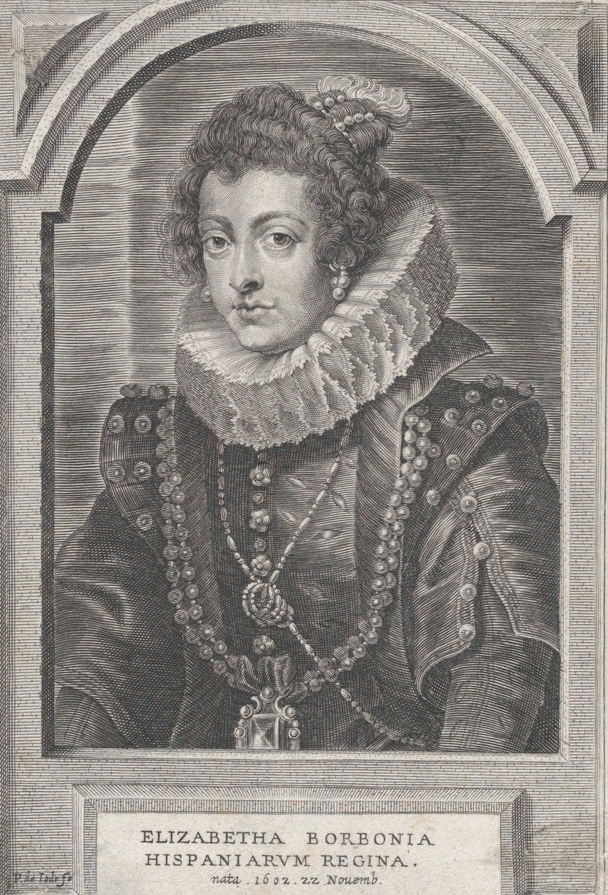 Ritratto di Elisabetta di Borbone, Regina di Spagna, ca. 1632-44 da Pieter de Jode II