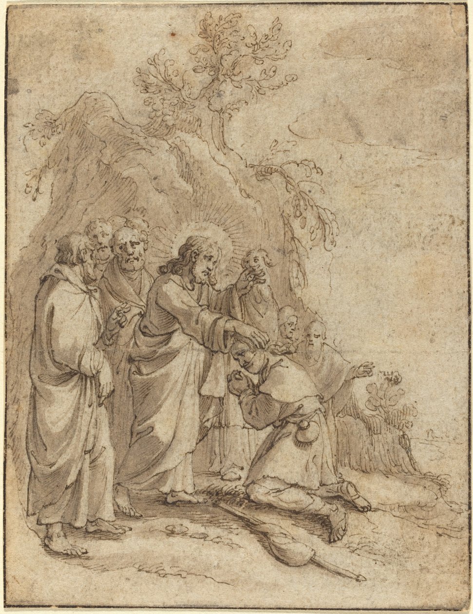 Cristo Guarisce il Lebbroso da Pieter de Jode I