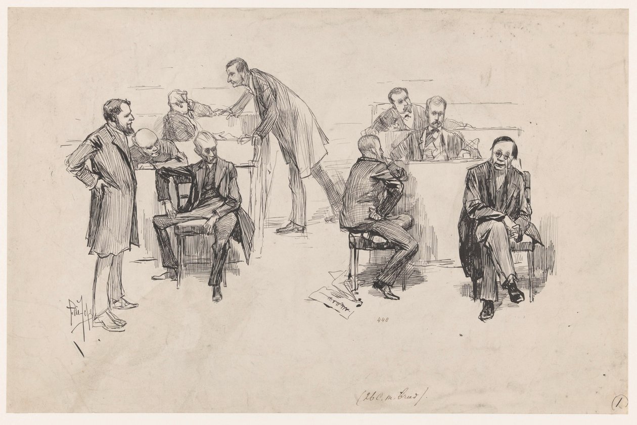La Seconda Camera durante il dibattito sulla revisione costituzionale del 1887 da Pieter de Josselin