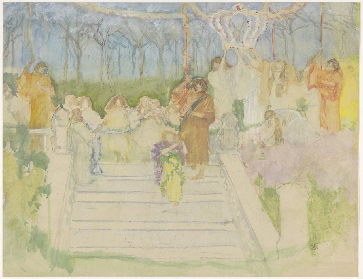 Tableau vivant per il matrimonio della regina Guglielmina nel 1901 da Pieter de Josselin